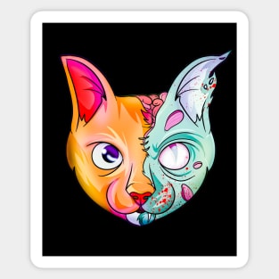 Undead Kitty Cat Zombie Sticker